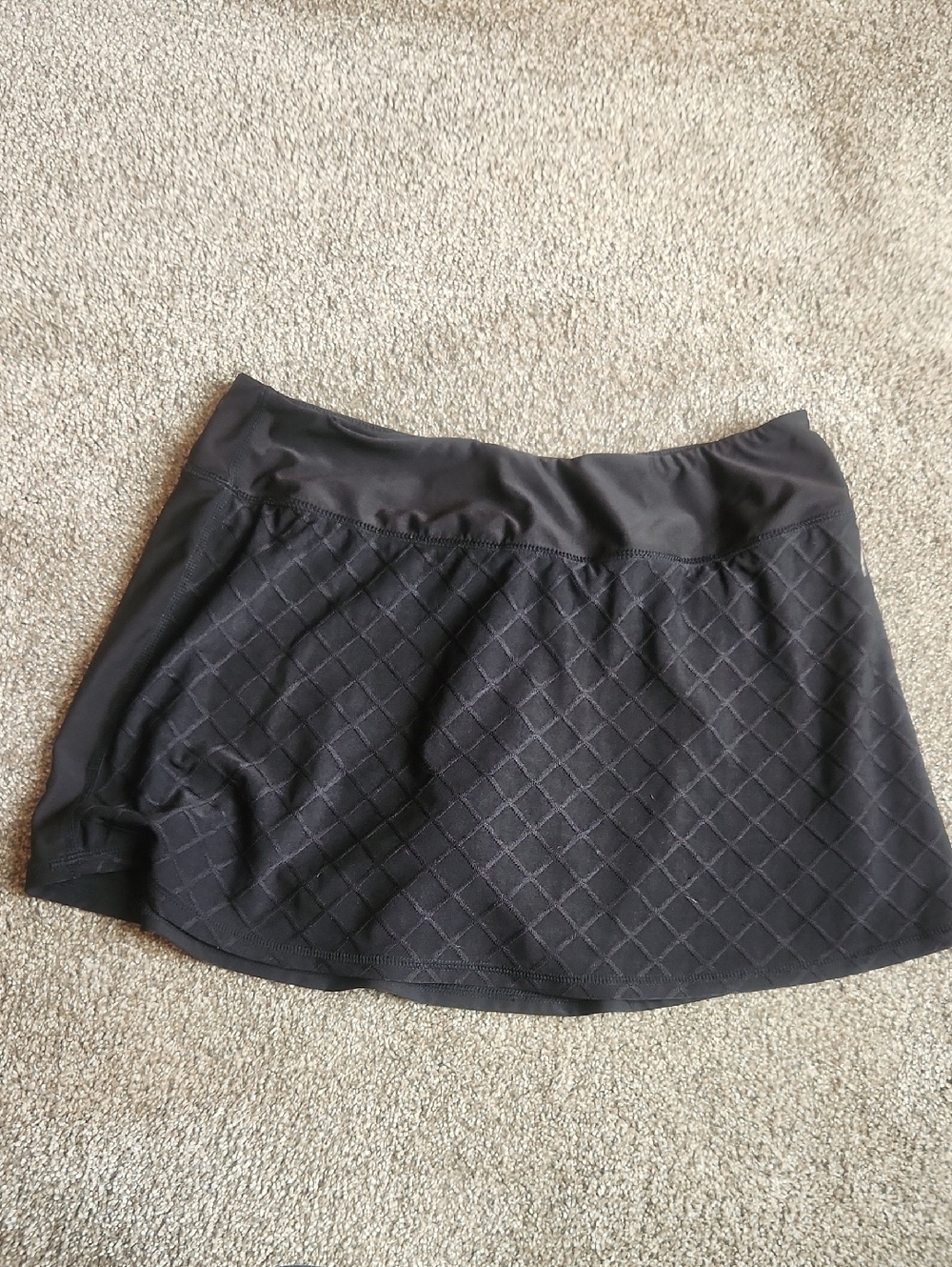 Pickleball Black Athletic Skort with Logo Detail